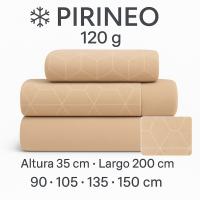 Mercatienda.es Juego de sábanas pirineo invierno 120 g – bajera 35 cm + largo 200 cm – camas 90 | 105 | 135 | 150 cm (Tramos en Beis) - details 0