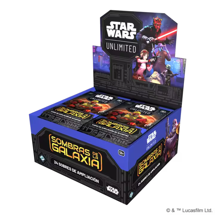 Cajas 24 de sobres Stars Wars Unlimited Las Sombras de la Galaxia en castellano fantasy Flight Games - 1