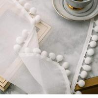 Cortina De Cocina Corta Blanca Sólida Estilo Moderno Con Cuentas Y Rodillo De Encaje Para Armario Y Ventana Material De Poliéster 100% - details 2