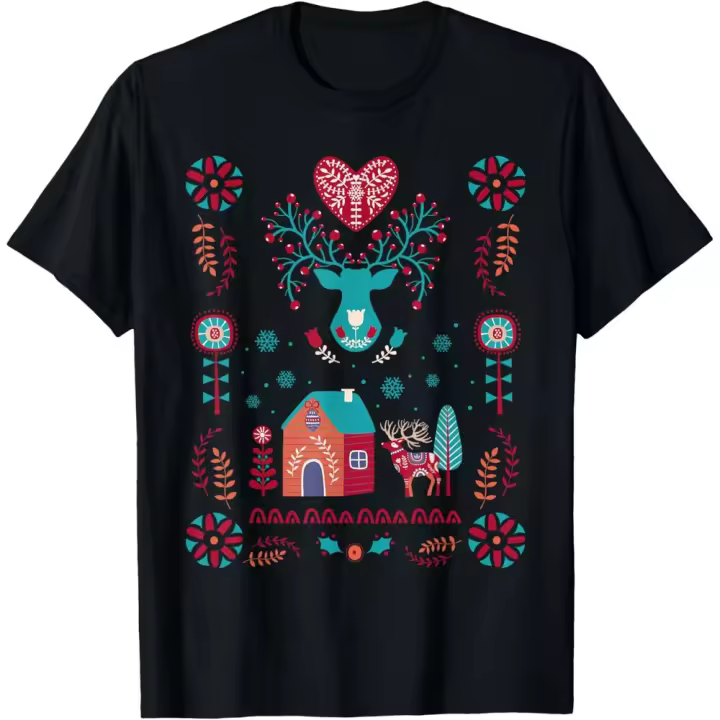 Camiseta de Manga Corta, 100% Algodón, Ropa Unisex para Hombres y Mujeres en 5 Tallas, Camiseta Negra, Cuello redondo con estampado. - 1