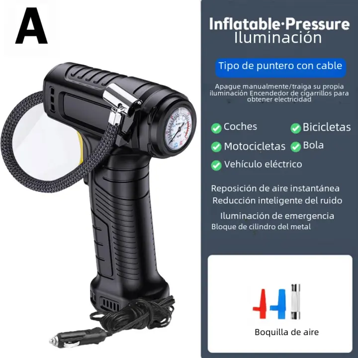 Bomba de Aire Portátil 120W Inalámbrica/Cableada Inflador de Neumáticos Digital para Coche Bicicleta Bolas Tipo de Enchufe: PUMPS - 1