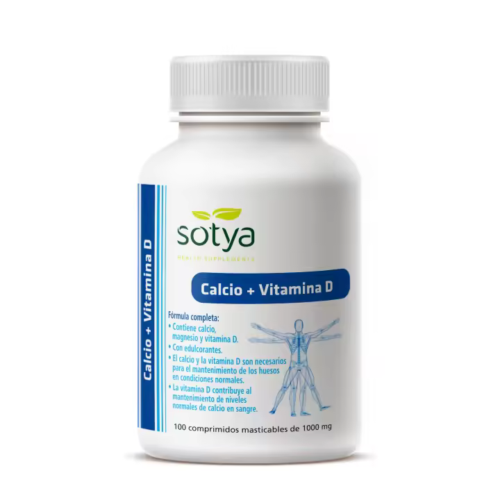 SOTYA CALCIO+VITAMINA D 100 COMPRIMIDOS MASTICABLE - 1