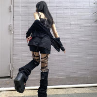 Pantimedias De Red Gothic Black Harajuku Japonés Hollow out Para Mujer Moda JK Pantimedias Completo Cuerpo De Nylon - details 4