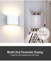 Lámpara De Pared Impermeable LED Moderna Para Exteriores Y Interiores Iluminación Minimalista Para Dormitorio Balcón Porche Jardín Decorativa Montaje En La Pared Material Aluminio - details 3