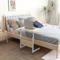 ARISE SHOP-Mesa Auxiliar Plegable Madera Metal,Mesa Portátil Ordenador Ajustable con Ruedas,Mesa de Cama con Ruedas,Mesa De Sofá para Sala De Estar, Dormitorio Y Oficina En Casa,65-89x50x40 cm - details 3