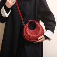Bolso De Hombro PU Cuero Moda Color Sólido Con Red Trendy Bolso Cruzado Pequeño Para Damas Lujo Diseñador Bolsos De Mano - details 1