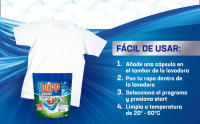 Pack de Detergente WIPP Express Power Caps cápsulas - 33 limpieza profunda + 33 floral (132/ 198/ 264 Capsulas),Limpieza Profunda, Eficaz en Agua Fría - details 2
