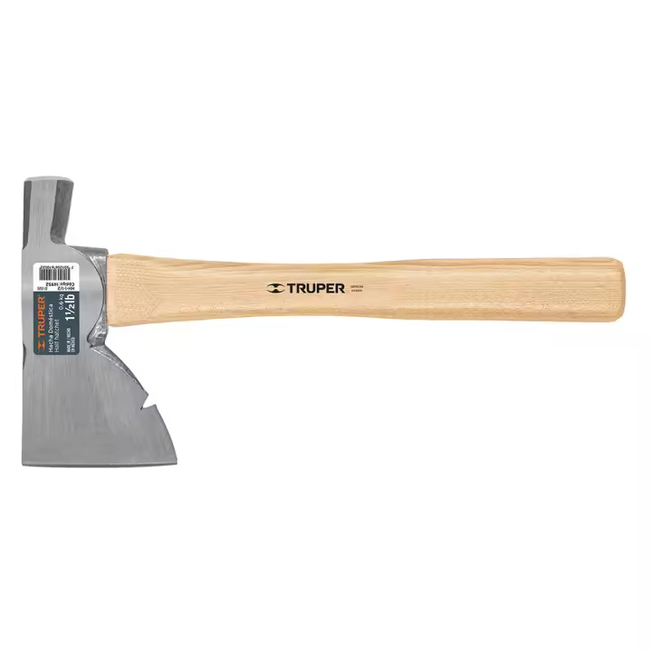 Orework Hacha Multiusos de Acero Al Carbono con Mango Ergonómico Hickory y Hendidura para Sacar Clavos - 700 G - 1