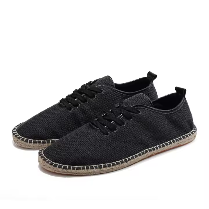 Zapatos Planos Casuales De Lino Clásicos Para Hombres Y Mujeres Mocasines De Canvas Moda Zapatería Pesca Talla Grande - 1