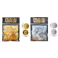 100pcs Fichas De Poker De Casino Doradas Plásticas Juego De Tesoro Español Monedas De Juego No Moneda Real Originales De China - details 5
