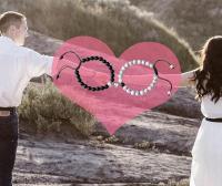 Pulseras a juego Pulseras de pareja Relación eterna Pulseras para él y para ella Pulsera de amor Joyas con piedras preciosas Regalos de San Valentín - details 4