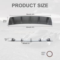 Difusor De Parachoques Trasero Universal Para Coche Estilo Cuchilla De Tiburón ABS Curvo Para Audi A6 A4 A5 Accesorios De Coche - details 5