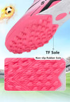 Zapatillas De Fútbol Rosa Para Niños Zapatos De Turf Profesionales Entrenadores Para Niños Zapatos De Futsal Cómodos Y Duraderos Para Interior - details 3