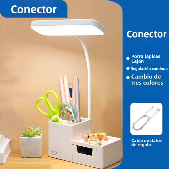 Lámpara De Escritorio LED Táctil Con 3 Niveles De Iluminación Recargable Por USB Protección Ocular Plegable Para Lectura En La Cama - 1