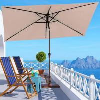 Fornord Sombrilla Parasol 2 x 3 m ConManivela Inclinabre Tubo aluminio ø 48 mm y Tela Poliéster 200 gr ParaTerraza Jardin Camping - details 1
