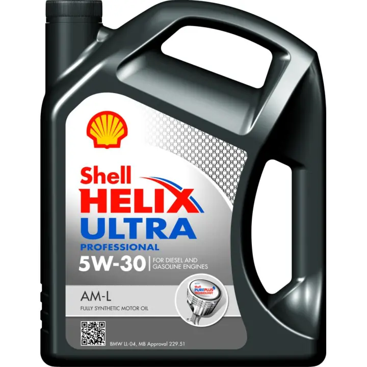 Aceite Shell Helix Ultra Professional AM-L 5W-30 para BMW y Mercedes-Benz - Ahorro de combustible, durabilidad, protección antidesgaste y control de carbonilla - 1