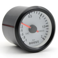 Gauge De RPM Y Tensión Con LED Azul En Caja Negra 2''52mm Para Medición De Temperatura De Aceite Y Presión De Aceite ABS Metálico - details 4