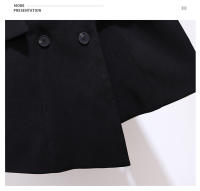Nueva Sastrería Blazer Negra Para Mujer Oficina Primavera Otoño Traje Elegante Cintura Ajustada Doble Botón Moda Trabajo - details 13