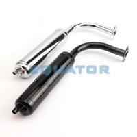 Escape De Muffler Negro/Plata Para Bicicleta Motorizada 80cc 66cc 49cc Accesorios Para Motor De Dos Tiempos Alta Calidad Pieza Por Pieza - details 1