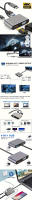Adaptador HUB Splitter 4K USB C a HDMI-VGA Tipo C USB 3.0 PD Carga Rápida Para MacBook Notebook Laptop Computadora Compatible Con Windows Mac OS - details 1