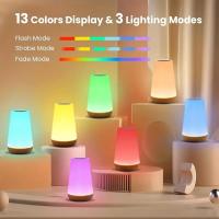 Lámpara De Mesa LED Táctil Con Luz Nocturna Recargable Por USB Control Remoto Dimmer Y Modos De Color Multicolor Para Dormitorio - details 5