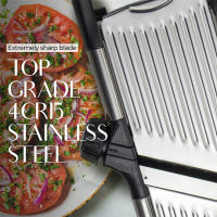 LMETJMA Slicercito Ajustable De Acero Inoxidable Para Verduras Y Frutas Cortador De Pato Patata Tomate Cebolla Zanahoria JT213 - details 7