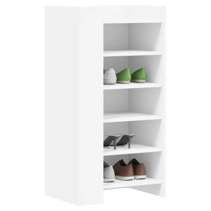 vidaXL Mueble zapatero madera de ingeniería blanco 52x37,5x100 cm - 1