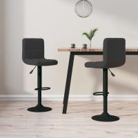 vidaXL Taburetes de cocina 2 unidades terciopelo en color Gris claro/Azul/Negro y más | cómodas modernas ergonómicas para comedor cocina salón hogar - details 2