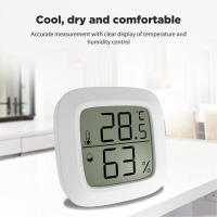 Estación Meteorológica Digital Con Termómetro Y Higrómetro Monitor De Humedad Y Temperatura Con Absorci\u00f3n Magnética Pantalla LCD Estilo De Soporte Y Colgante Para Interior - details 3