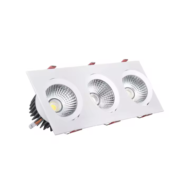 Ledkia Foco Downlight LED 30W Rectangular Madison Corte 315x95 mm 3000K Blanco Cálido - 1
