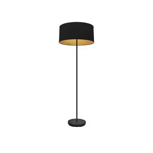 FABRILAMP Lámpara de Pie Salón Anuska 1xe27 Negro/Oro 162x40x40 Cm - Elegante Diseño - 1