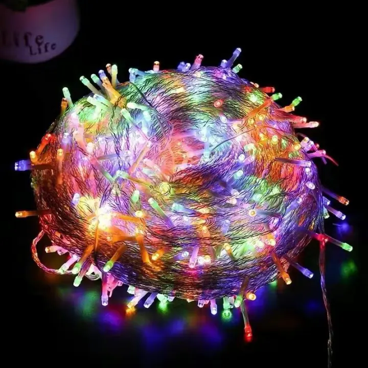 Luces LED De Navidad 220V Con Enchufe EU 10M 20M Para Decoración Externa De Hogar Bodas Fiestas Jardín Calle Material PVC Tamaño 5mm - 1
