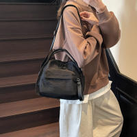 Bolso De Hombro Simple Para Mujer Color Sólido Casual Cruzado Con Cierre De Cremallera Versátil Para Viaje Compras Trabajo Y Citas - details 15