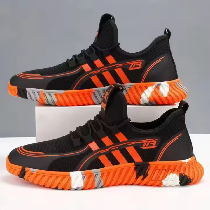 Zapatos De Tenis Para Hombres Cómodos Con Superficie De Malla Y Tela Fly Antideslizante Descuentos Grandes Zapatos Deportivos - 1