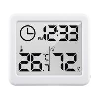 Termómetro Y Higrómetro Digital Ultrafino Para El Hogar Con Pantalla LCD Reloj De Pared Sensor De Temperatura Y Humedad Térmica - details 0