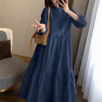 Vestido De Encaje ZANZEA Para Mujer Estilo Vintage A-line Con Huecos Casual De Verano Vestido De Fiesta De Vacaciones De Media Pierna - details 3