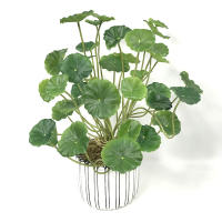 Plantas Artificiales De Loto Y Eucalipto 37cm Con 18 Cabezas Hojas De Cobre Para Decoración De Oficina Y Hogar Plástico Realista - details 3