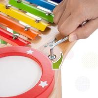 Juego de Batería de Madera para Niños – Instrumentos Musicales de Percusión Todo en 1 con Tambores, Platillos y Accesorios – Juguete Educativo Musical Montessori para Principiantes de 1 a 6 Años – Regalo Ideal para Niños y Niñas - details 1