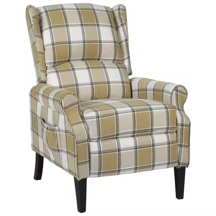 vidaXL Sillón reclinable tela verde - 1