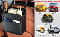 Organizador De Asiento Del Coche SEAMETAL Universal Bolsa De Almacenamiento Plegable Para Teléfono Paraguas Pañuelo Portátil De Cuero PU Negro Resistente Al Agua - details 12