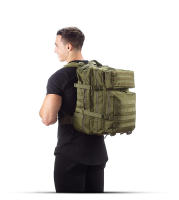 Mochila táctica de viaje para hombre, bolsa de gran capacidad, impermeable, para deportes al aire libre, multifuncional, 50L - details 24