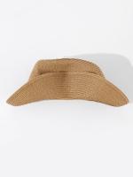 Sombrero De Paja Grande Plegable Para El Verano Con Sombra Personalizable Ecológico Transpirable Para Exteriores Y Playas Protección Solar Amplio - details 5