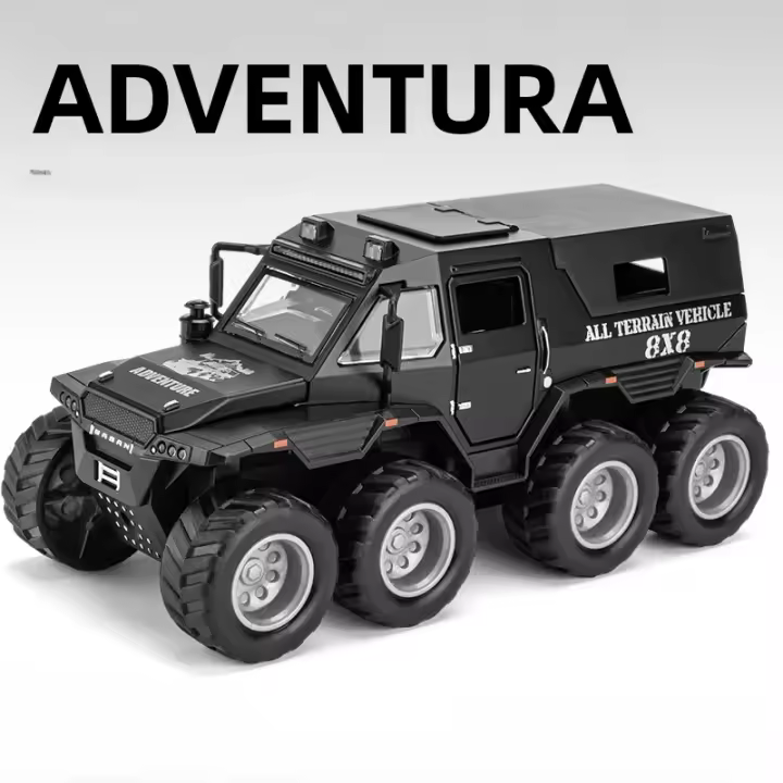 Modelo De Coche De Aleación 1/32 Avtoros Shaman 8x8 ATV De Rusia Con Sonido Y Luz Simulación De Coche Metálico Regalos De Colección Para Niños Y Adultos - 1