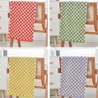 Toalla Vintage a Cuadros De Velours Coral Super Absorbente Suave Y Amigable Con La Piel Para Rostro Cocina Baño Hotel Tela De Limpieza - details 2