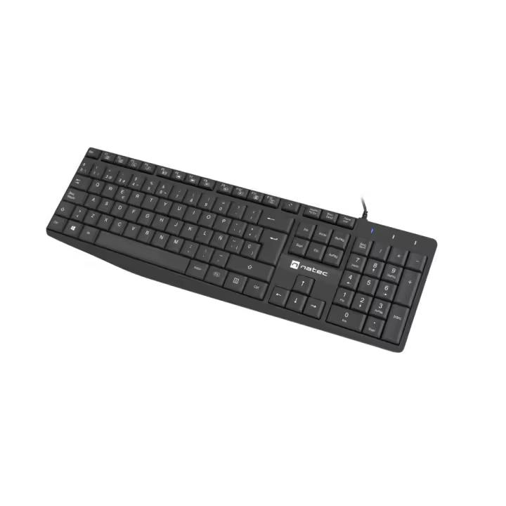 TECLADO NATEC NAUTILUS SLIM LAYOUT 106 TECLAS NEGRO - 1