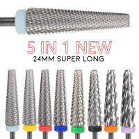 Broca De Uñas 5-en-1 24mm Super Larga Taperada De Carburo Para Taladro Eléctrico Accesorios De Manicura Corte De Cutícula Y Moldeado - details 0