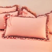 Funda De Almohada Estilo Princesa Coreana Con Volante Grande Para Niñas Decoración De Dormitorio En Algodón Suave 48x74cm - details 14
