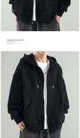 Sudadera De Capucha Para Hombre Estilo Retro Con Cremallera Largo Manga Suelta Chaqueta Gótica Casual De Harajuku Y2K Streetwear - details 5