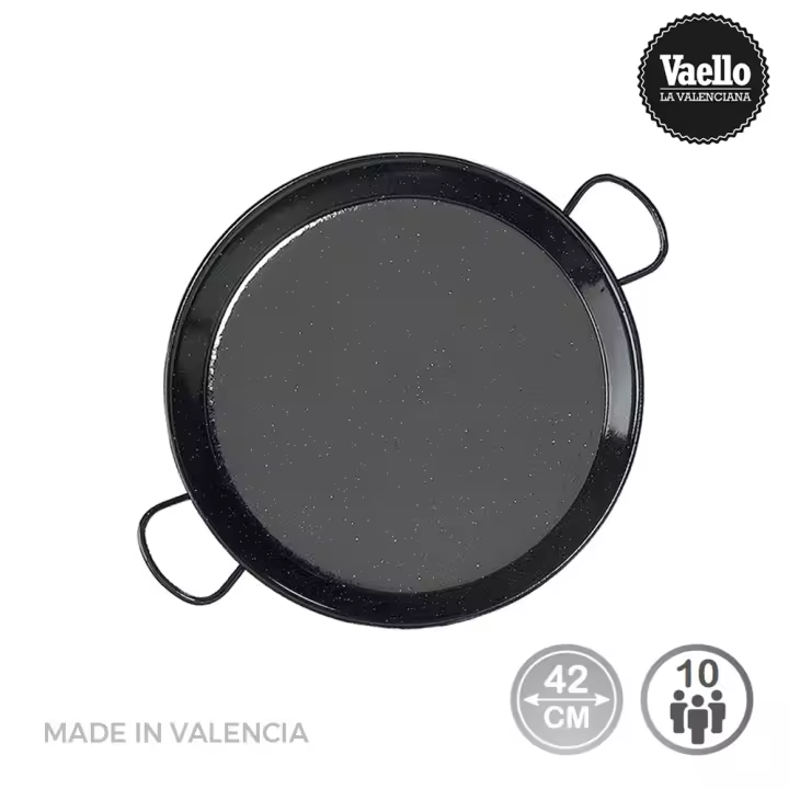 Paellera tradicional acero esmaltado ø42cm (10 personas). vaello - 1