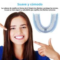 Cepillo De Dientes Eléctrico Automático Recargable En Forma De U De Silicona Suave Pantalla LED Para Uso Doméstico Impermeable - details 1